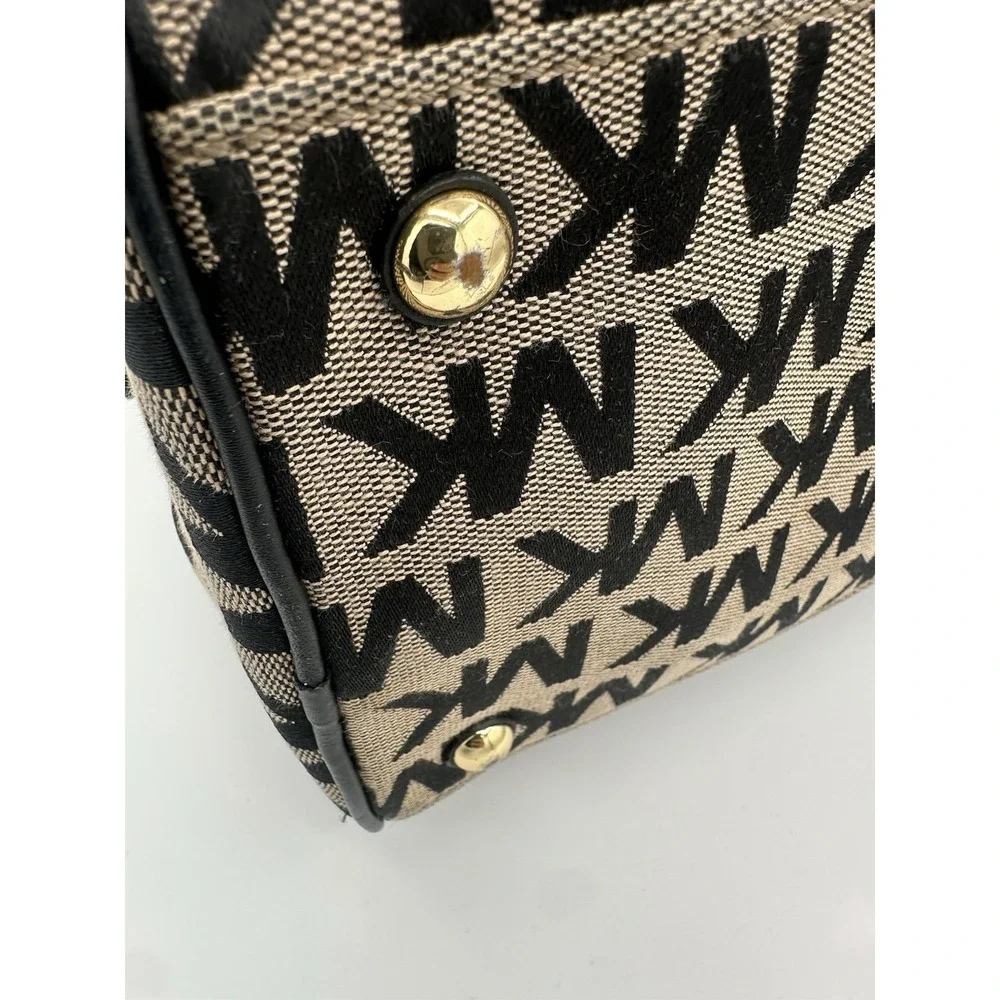 Boston Handbag With Monogram On CanvasMichael Kors Satchel